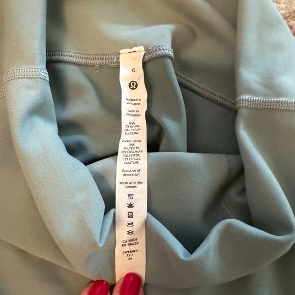 Lululemon High-Rise Wunder Under Leggings – Size 6 (Seafoam Green) - Picture 2 of 3